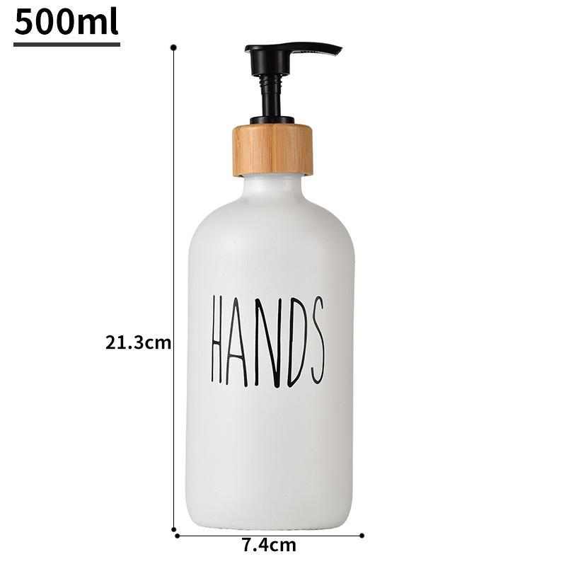 Verdickter Glas Handseifenspender mit Bambus Pumpkopf