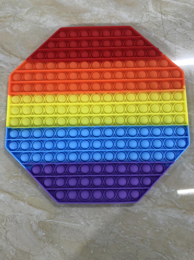 Große Größe 30*30cm Riesige Fidget Spielzeuge Regenbogen Antistress Drück sie Blasen Fidget Spielzeuge Stressabbau Spielzeug für Kinder Erwachsene