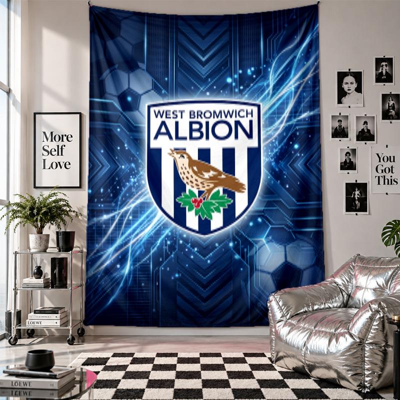 West Bromwich Albion Football Wall Tapestry Home Decor Wall Hanging Cloth for Bedroom Living Room Background