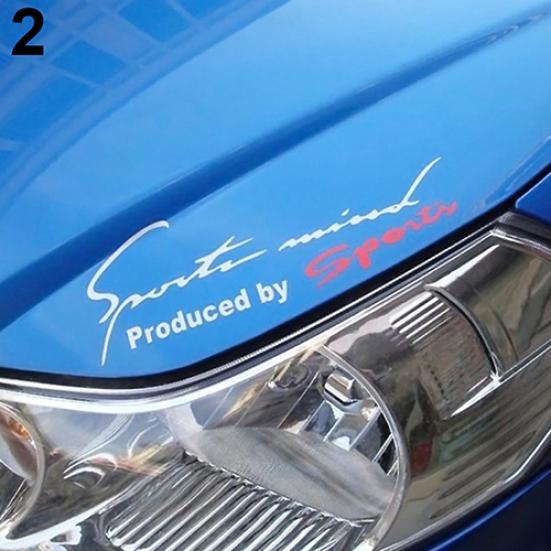 Puntos Racing Car Auto Waterproof Reflective Letter Pattern Vehicle Decor Decal Sticker