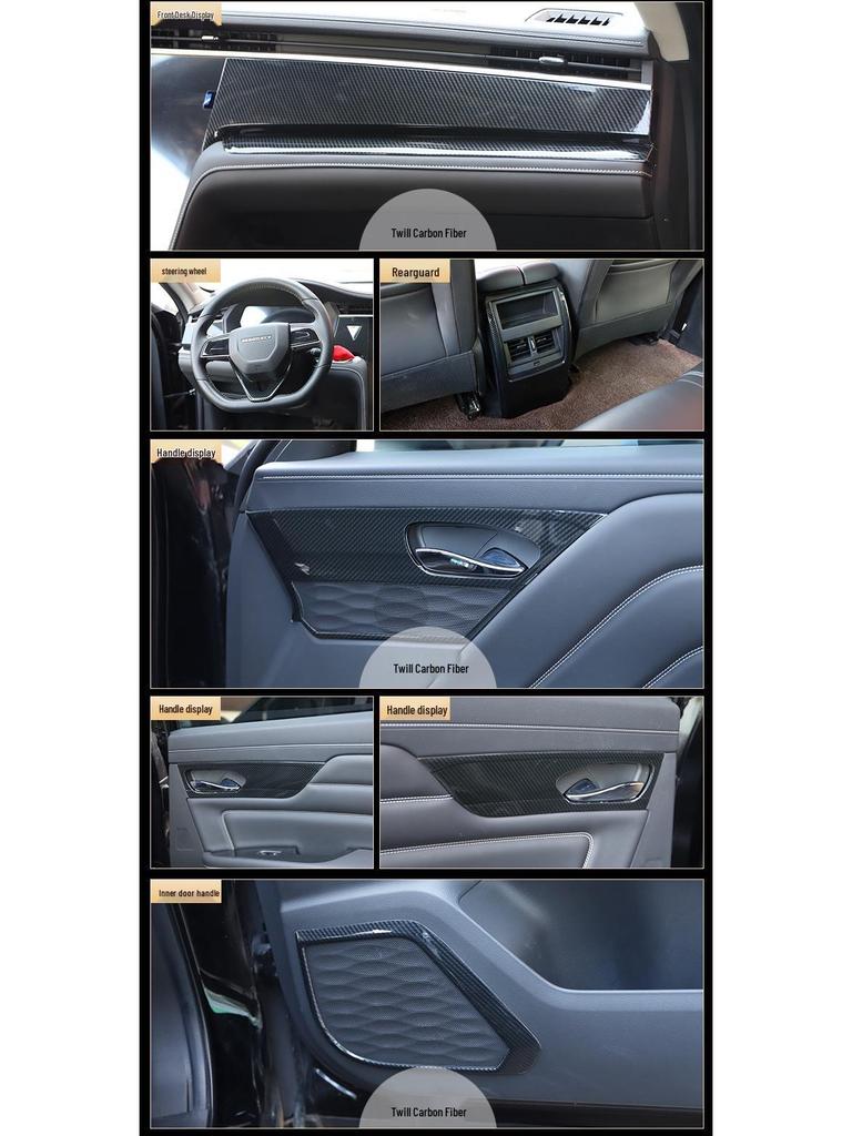 2020-2021 Star Car Interior Peach Wood Carbon Fiber Anti-Scratch Gear Console Decorative Trim.