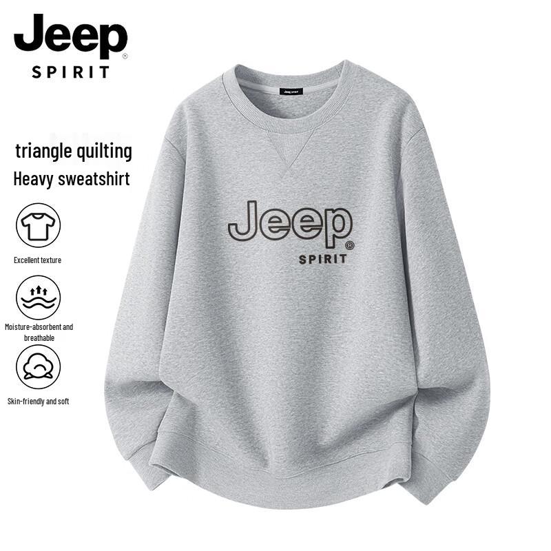 JEEP SPIRIT Men s Crew Neck Long Sleeve Sweatshirt M