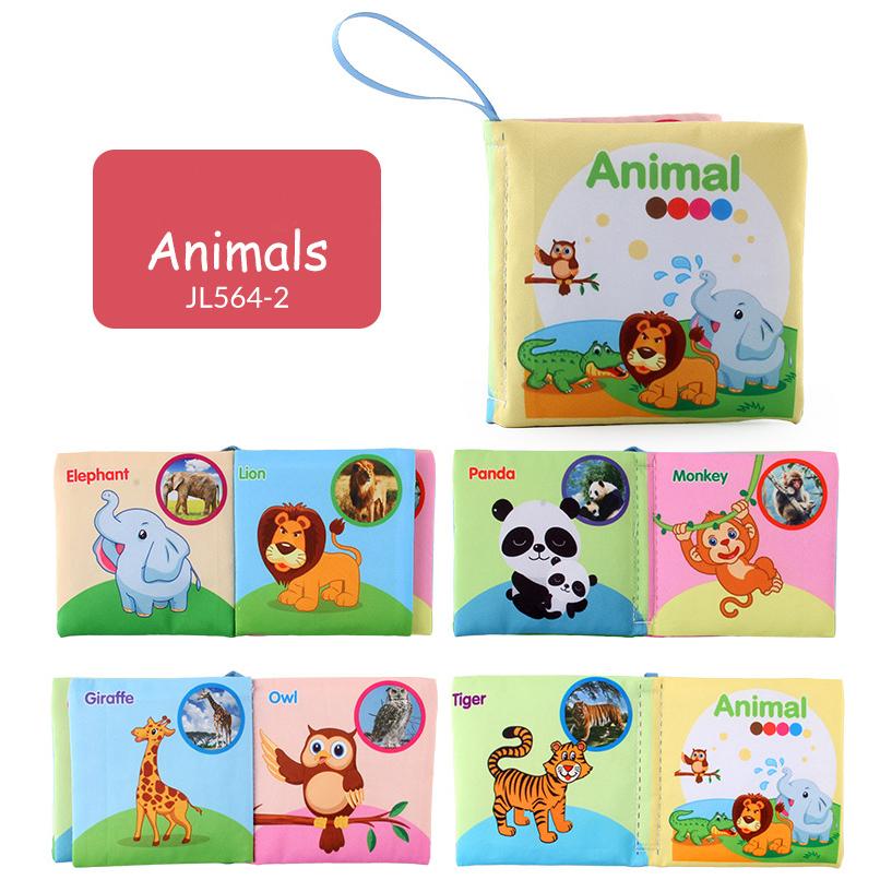 Children Enlightenment Early Educational Toys Kids Cloth Books English Animal Car Fruit Cognitive Book for Toddlers 12-72 Month