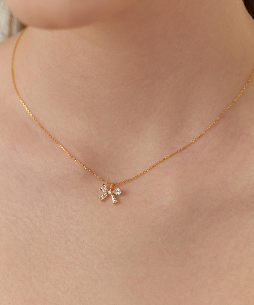 Tatiana (Silver 925) Lovely Bright Ribbon Necklace Nz2172