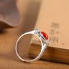 Adjustable Vintage Oxidized Double Fish Kiss Ring Women Minimalist Elegant Open Band Statement Jewelry