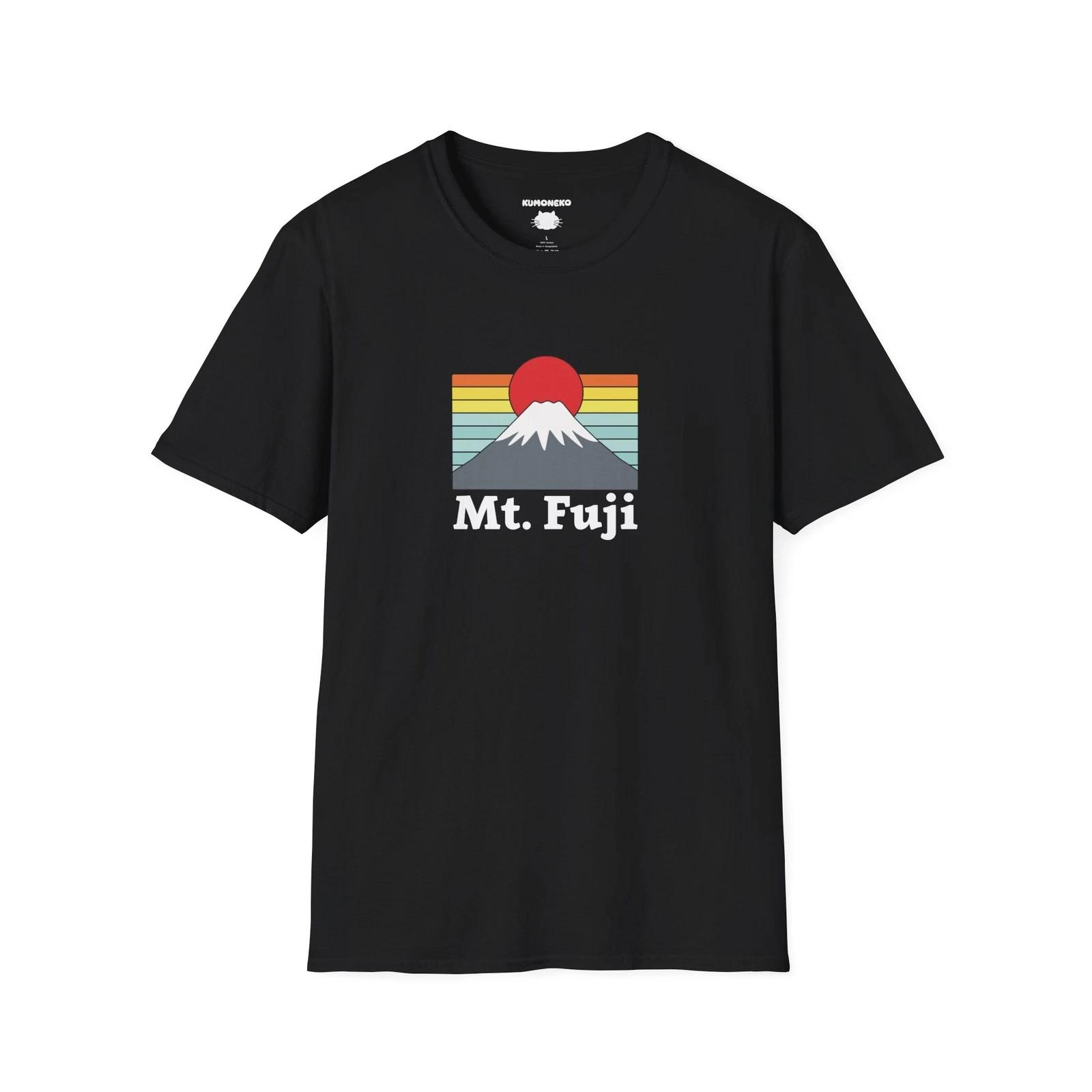 Mt Fuji Parody Logo T-Shirt, Retro Japan Graphic Tee XL