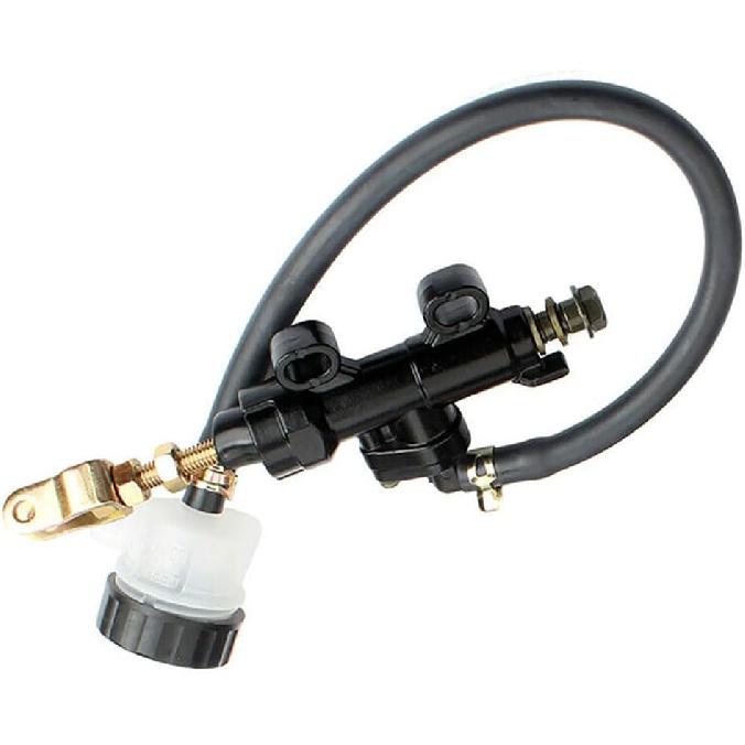 Universal Rear Brake Master Cylinder Compatible with 50cc 70cc 90cc 110cc 125cc 150cc 200cc ATV Dirt Bike Go Karts Motorcycles (Black)