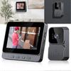 Wireless Video Doorbell with 4.3'' Display Screen, Smart Doorbell Camera with 2-Way Audio & Night Vision for Home Security