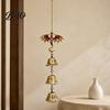 Entrance Door Hanging Retro Dragon Bells, Metal Flying Wind Chime, Rustic Christmas Home Decor Fantasy Outdoor Garden Ornament for Patio Porch