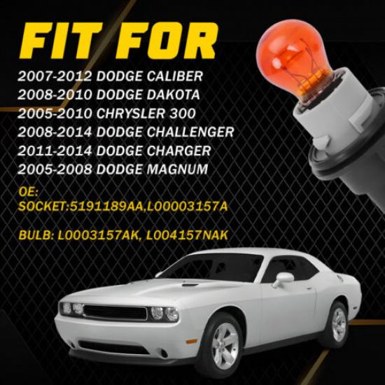 2X For Dodge Ram 1500 2500 3500 Turn Signal Light Bulb Socket Flasher 5191189AA