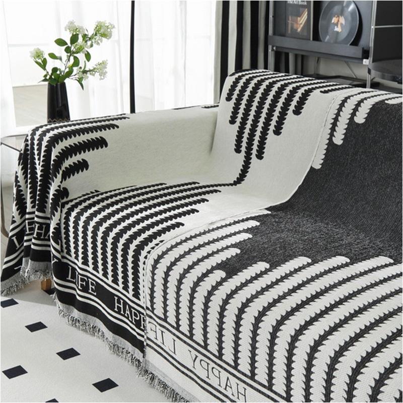 Chenille Sofa Throw Blankets Outdoor Camping Picnic Large Blanket Leisure Beach Towel White Travel Rug Tassels Linen Home Decor