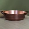 Pentola in Rame Artigianale, Utensile per Cucina Hot Pot per Bollire, Sobbollire e Stufare la Pasta, Texture Martellata Vintage Pentola Portatile 24 cm