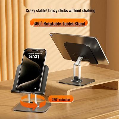 Skládací hliníkový stojan na telefon a tablet s 360° rotací