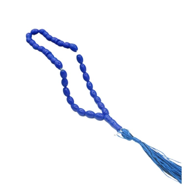 

Versatile Oval Muslims Prayer Bead Strand Bracelet 33 Smooth Skin Friendly Beads For Jewelry Making And Home Decoration королівський синій колір