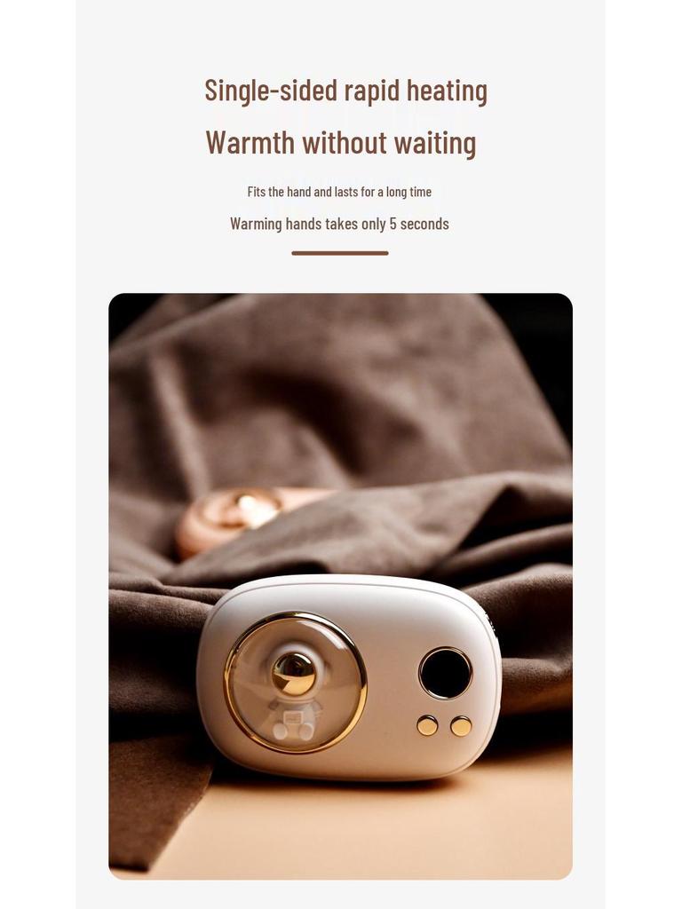 Mini USB Astronaut Hand Warmer - Portable USB Rechargeable 2-in-1 Hand Warmer and Night Light Gift