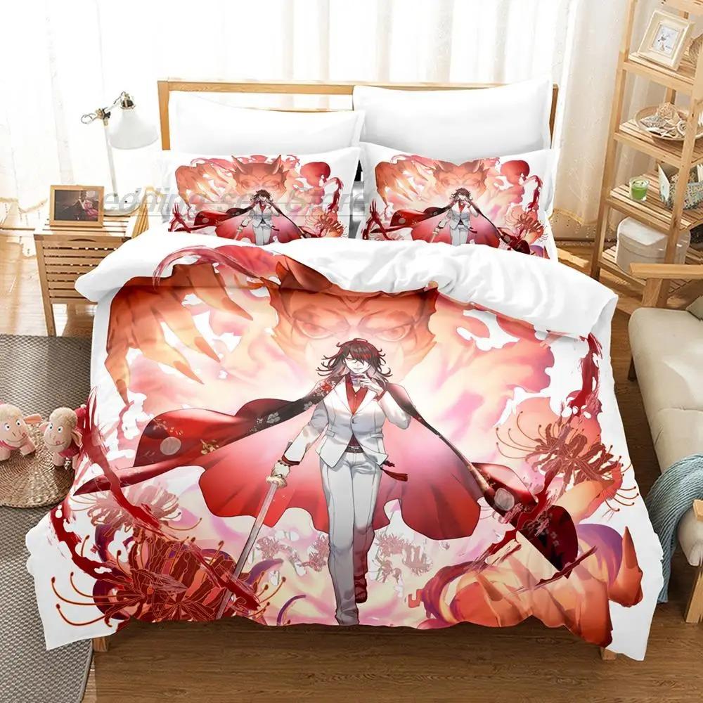 Hololive Vox Akuma Bedding Set Single Twin Full Queen King Size Bed Set Aldult Kid Bedroom Duvetcover Couette Imprimée Enfants