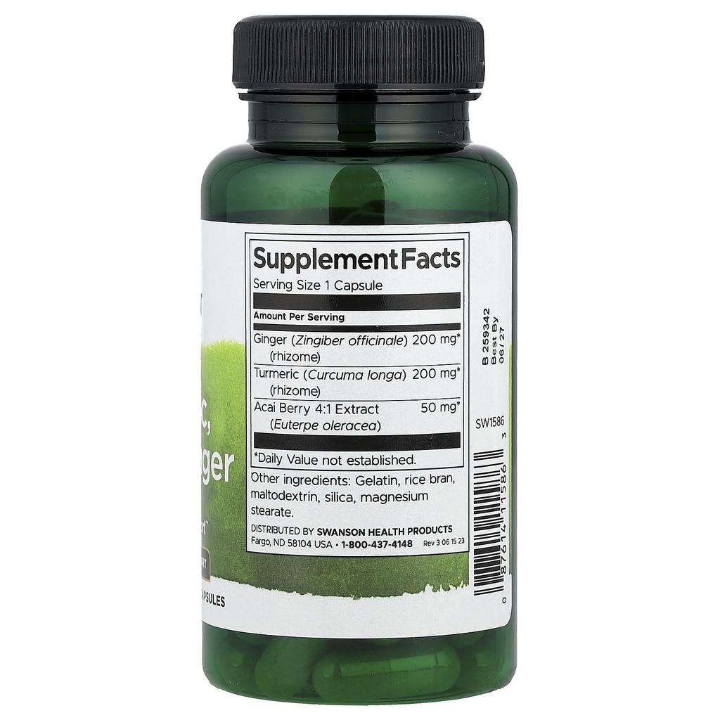 Turmeric, Acai & Ginger, 60 Capsules