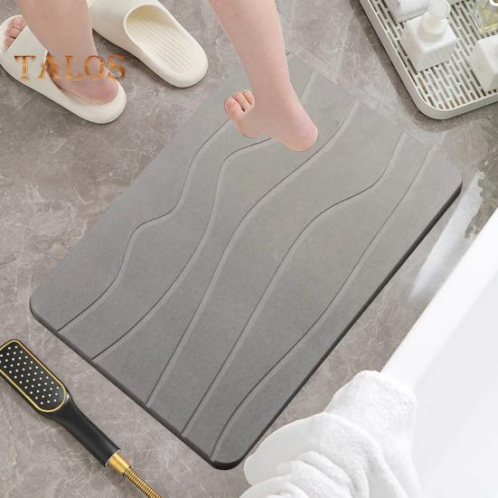 Bathroom Floor Mat Quick Absorbent Quick-Drying Diatom Mud Anti-Slip Bottom Entry Rug Easy To Clean Multipurpose Bath Shower Sink Kitchen Carpet