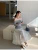 Women's High-Waisted White Cotton A-Line Skirt, Spring 2026 Korean Style, Casual Versatile Tiered Design