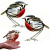 Eco-friendly Scrap Metal Bird Statue Handmade Recycled Bird Ornament  Desk Decor