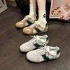 Versatile casual board shoes retro color matching women's summer fashion round head mesh breathable comfortable lightweight single shoes