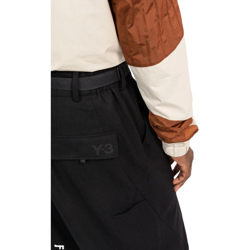 Y-3 Casual Pants Men's Black Moderate Tapered Pants HB3428
