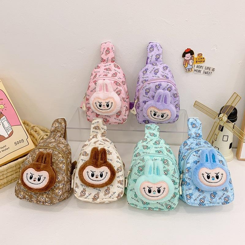 New Bubble Doll Plush Breast Bag Cartoon Crossbody Bag Girl Crossbody Bag Children's Breast Bag