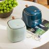 Large Opening Desktop Trash Can Press Open Lid Desktop Paper Basket Car Trash Bin  Living Room