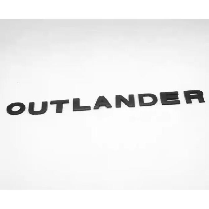 

For Mitsubishi Outlander 2013 2014 - 2024 Front Cover Grill Car Letter Sticker Trim Car Accessories Steel Black