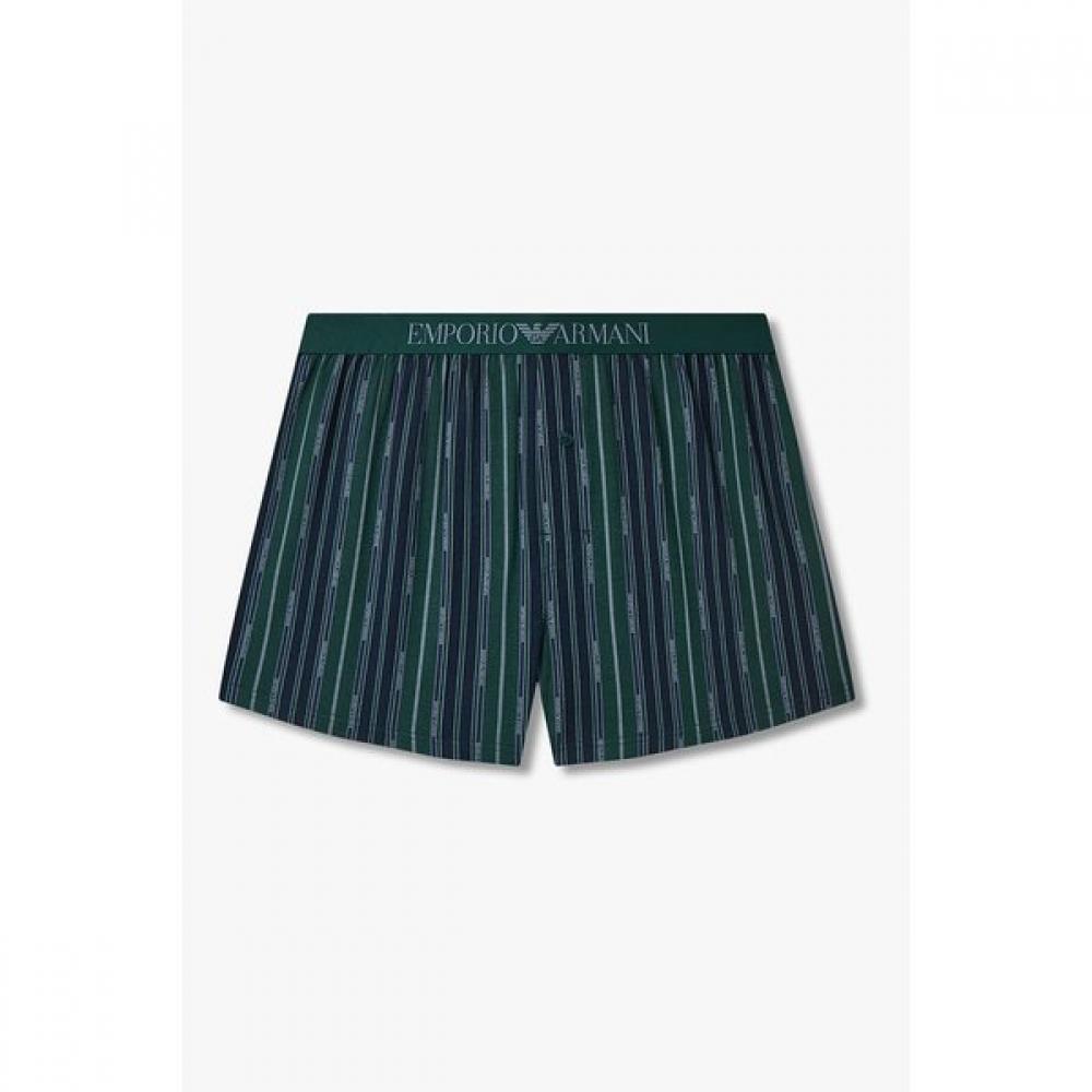 Emporio Armani Мужские хлопковые боксеры с узором из логотипов 0815312092 XL(110)