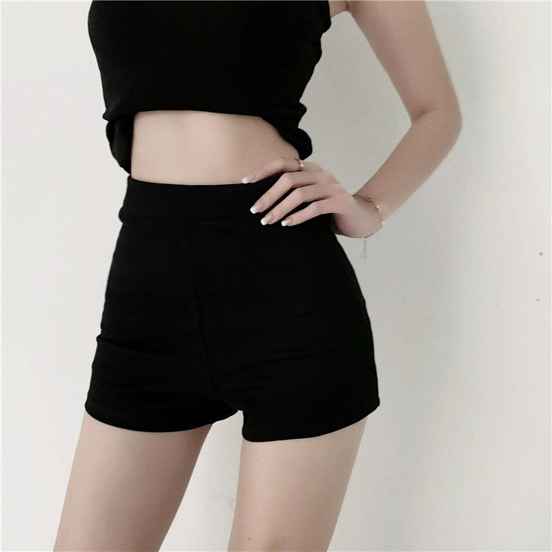 Lisa-Style Hip-Hop Jazz Black Slimming Shorts - Spicy Tight Hip-Hugging Elastic Hot Pants