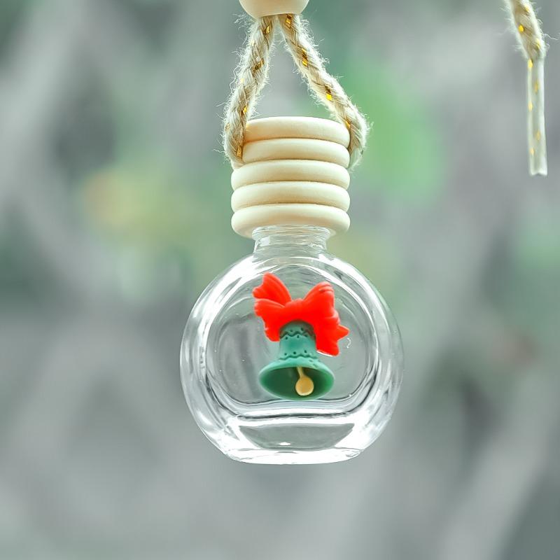 10ML Santa Claus Car Perfume Pendant Aromatherapy Christmas Gift Ornaments Glass Empty Bottle Perfume Refill Bottle Diffuser