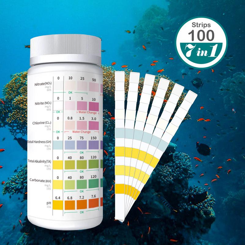 

100 штук тестовой бумаги для 7-дюймового аквариума, аксессуары для аквариума и принадлежности для тестирования аквариума