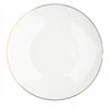 Talerz Obiadowy Ceramiczny Płytki Biały Złota Obwódka 26cm 1szt Bella