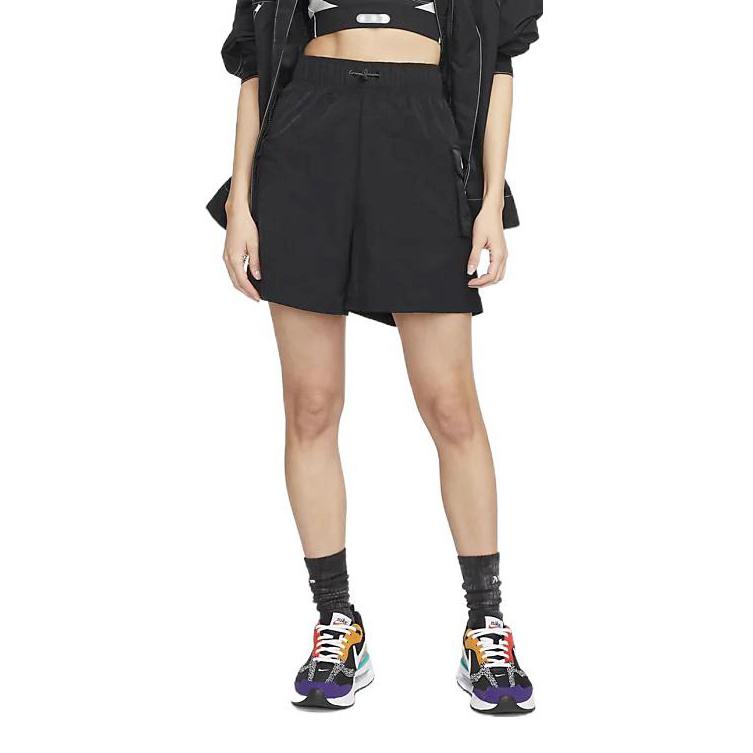 Nike Elastic High-Waist Woven Shorts Women Bottoms Black DM6248-010