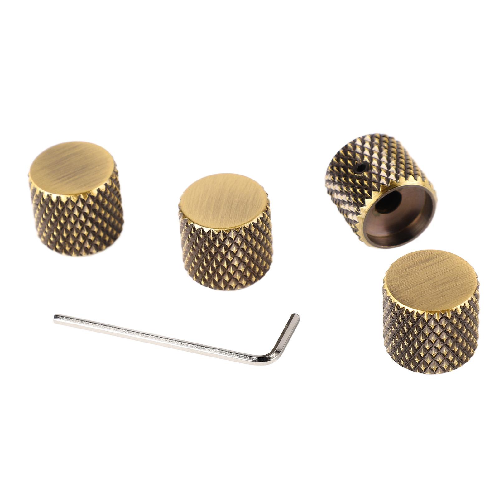 

4 шт. гитарная ручка металлическая регулятор громкости тембра купольная плоская верхняя ручка-бочка музыкальный инструмент аксессуар