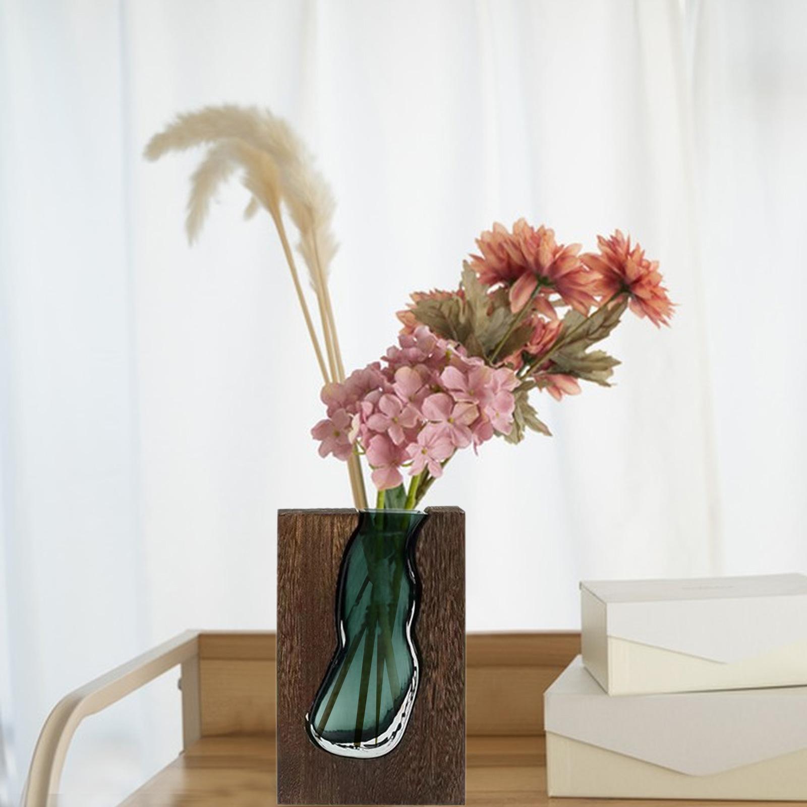 

Стеклянная ваза для цветов, декоративная ваза, винтажное настольное украшение, цветочная композиция для стола, полки для гостиной, обеденного стола, спальни