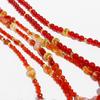 Natural Agate Beaded Necklace Plant Series Golden Seed Bracelet Women'S Retro Red Earrings 898