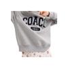 Coach Boyfriend Style Round Neck Letter Print Long Sleeve Sweatshirt Women Sweatshirt Light-Gray CAH74-HGR