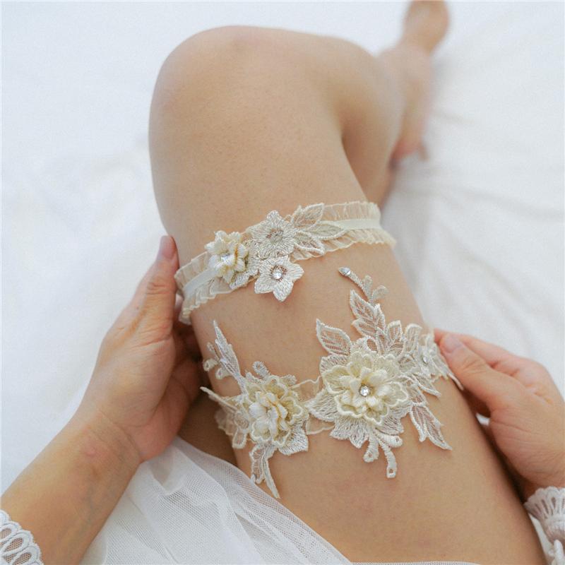 Sexy Lace Leg Ring for Women Lingerie Lace Garter Belt Leg Loop Wedding Garters Bridal Cosplay Fashion Elastic Thigh Ring