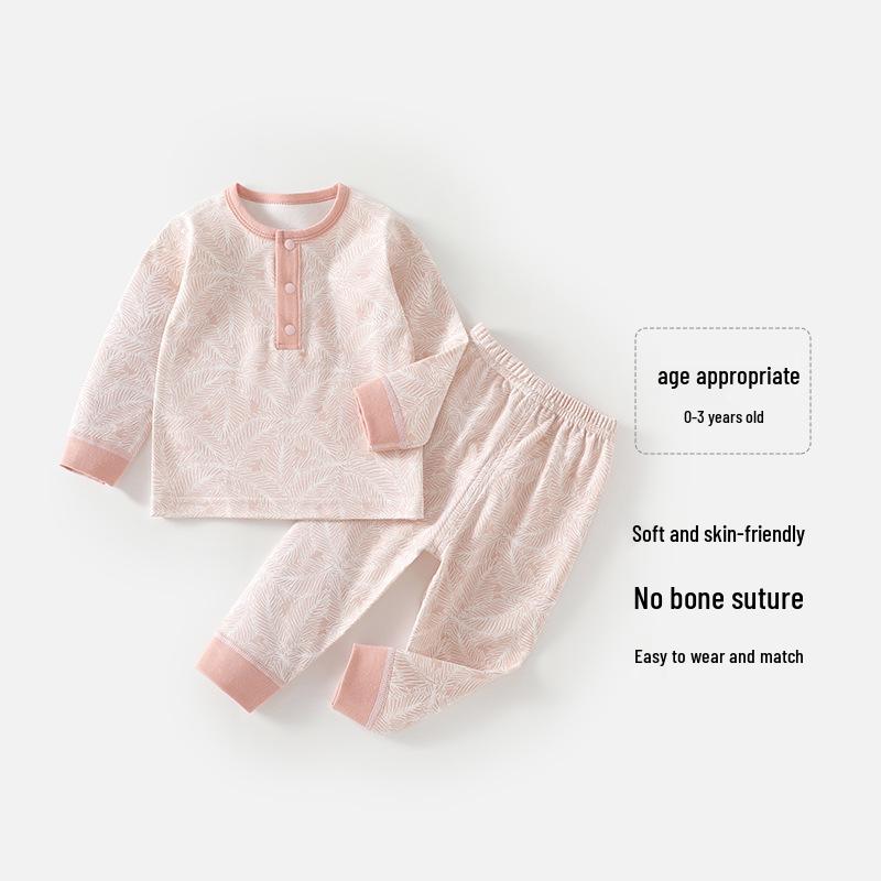 Leaf Cotton Flannel Baby Autumn Pajama Set - 100% Cotton