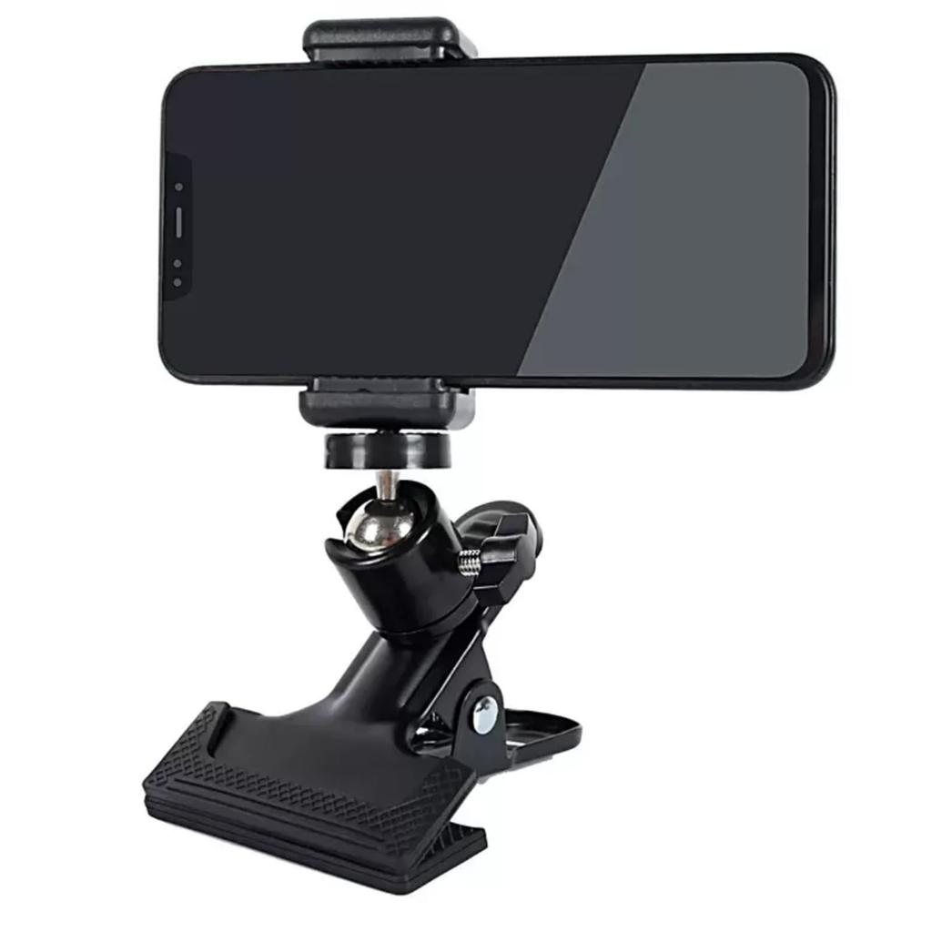 Guitar Smartphone Holder Live Broadcast Bracket Stand Music Recording Smartphone Stand Easy To Install Adjustable Angle Lightweight Easy To Carry