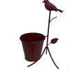 Metal Planter Stand Plant Bucket Ornament,Rustic,Sturdy,Creative Flower Pot Holder Decorative for