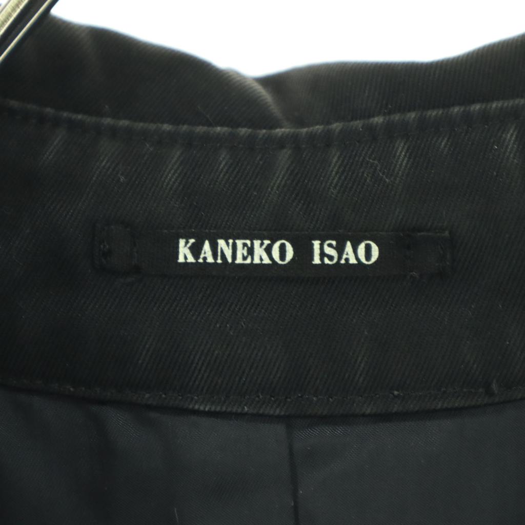 KANEKO ISAO Long Sleeve Trench Coat Black Women Used