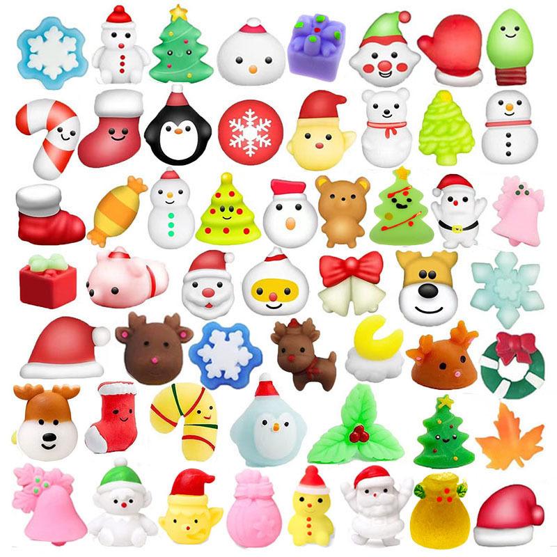 10PCS Christmas Gifts Squeezing toys Kids Birthday Party Favors Christmas Carnival Gift School Reward Treasure Box Gift Filler