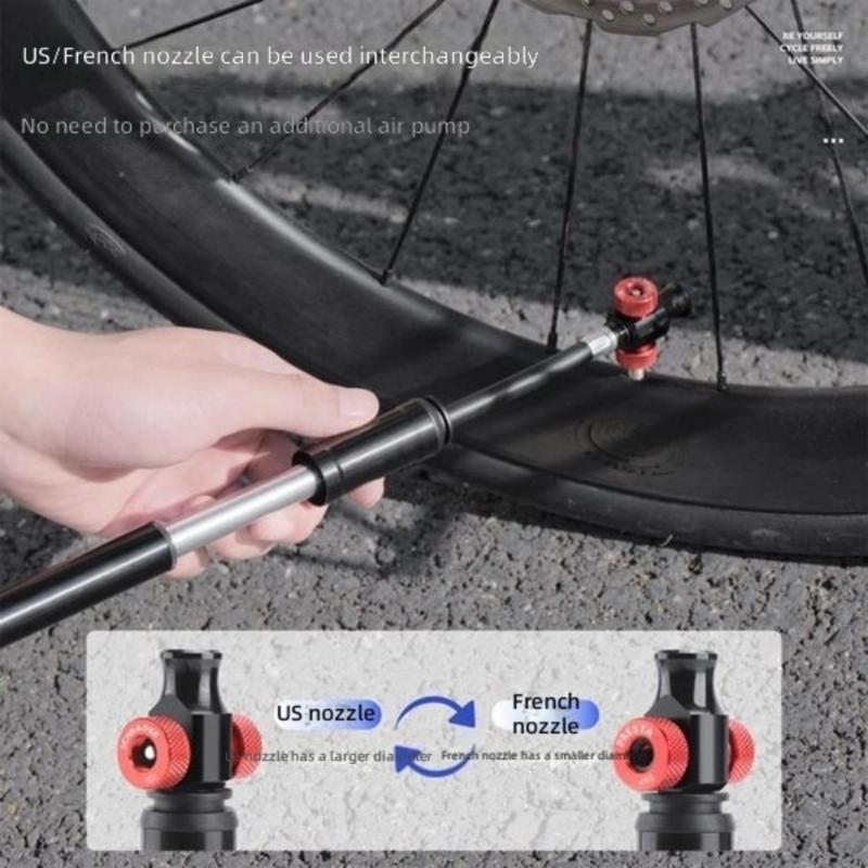 Metal Bike Tire Inflation Tool 130PSI Strong Bicycles Hand Air Pumps Tire Inflator Road Cycling Pump