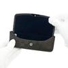 Indenya Glasses Case 4206-01-167 Deerskin Lacquer Ichimatsu Made Japan Black