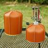 Retro PU-Leder Schutzhülle für Camping-Gaskartusche und Laternenbrennstoff