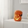 Spooky Pumpkin Ornament with Cutout Face | Speckled Orange Finish, JackO'Lantern Ornaments, for