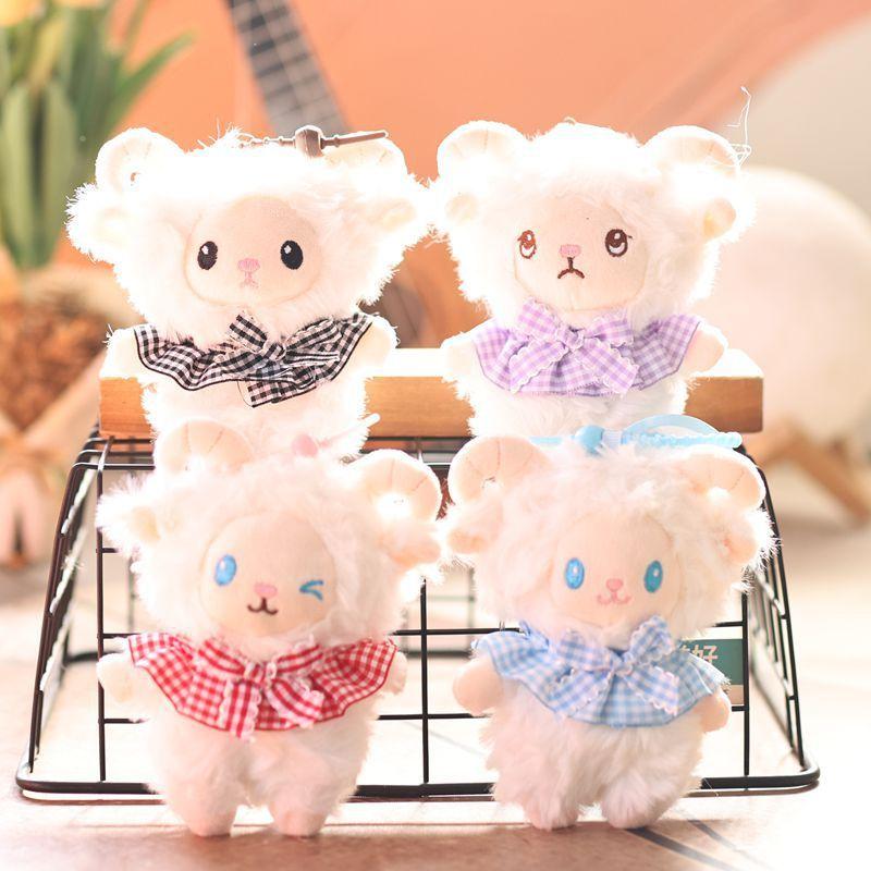 Chaveiro de Ovelha de Pelúcia Com Enchimento Macio de PP Para Crianças e Adultos